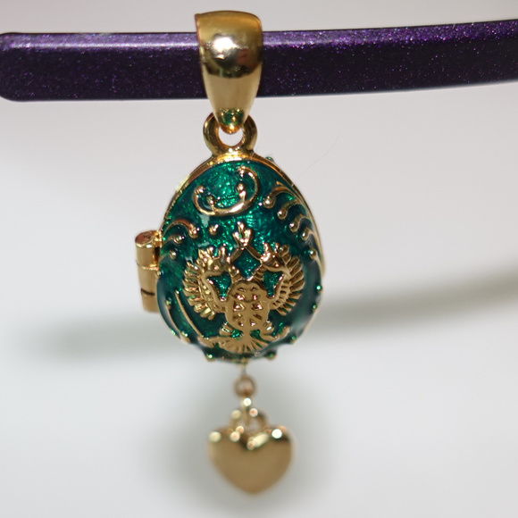 Russian Faberge Style Egg Locket/Pendant - Picture 2 of 8